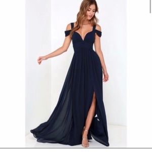 Lulus Ocean of Elegance Navy Dress